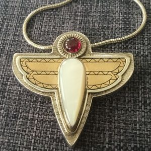 Carolyn Pollack Victoria Adams Dragonfly 14kt Sterling Pendant and Chain